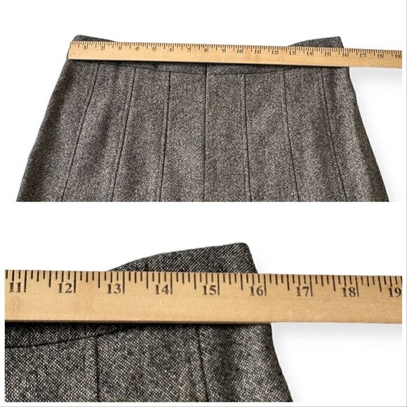 Barbara Bui Initials Wool Tweed A line Midi Skirt, Size FR40/M, Gray - Picture 13 of 14